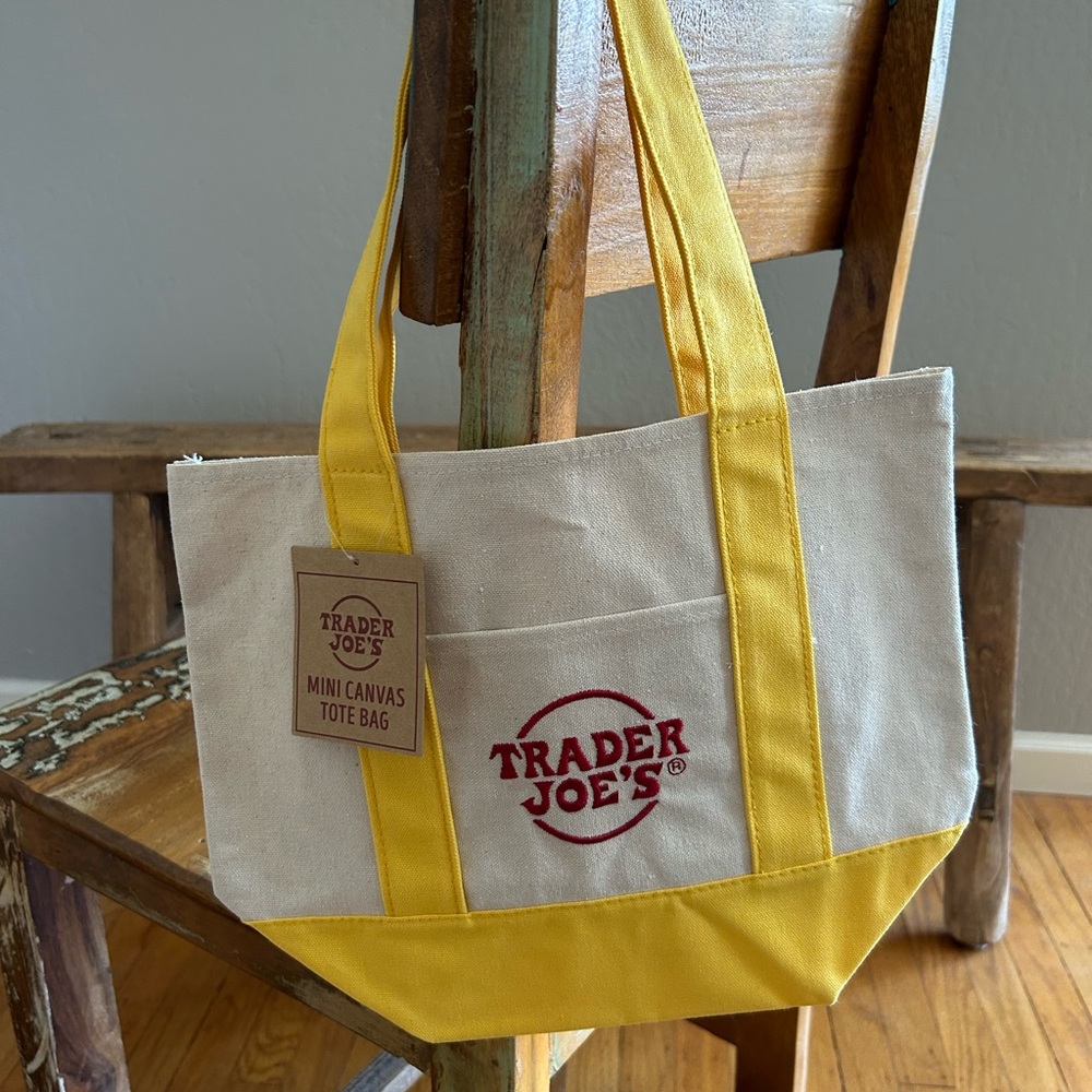 Trader’s joes Mini Canvas tote bag New with tags!